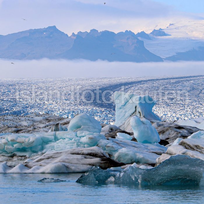 Blick auf den größten Gletscher Islands